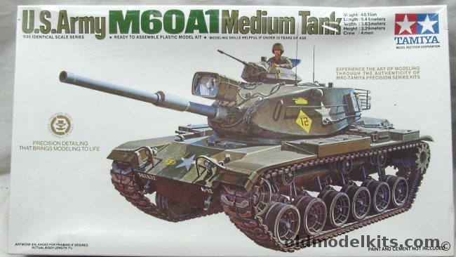 Tamiya 1/35 M60A1 US Army Medium Tank, 30228A plastic model kit